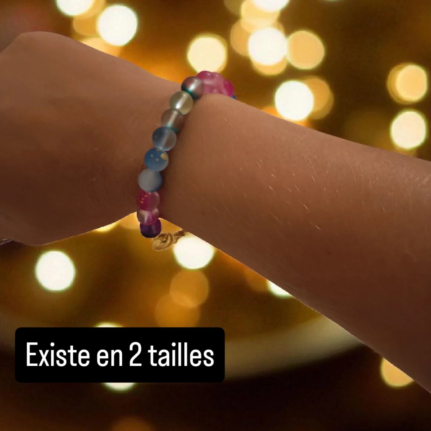 Ensemble Collier et bracelet en perle de verre