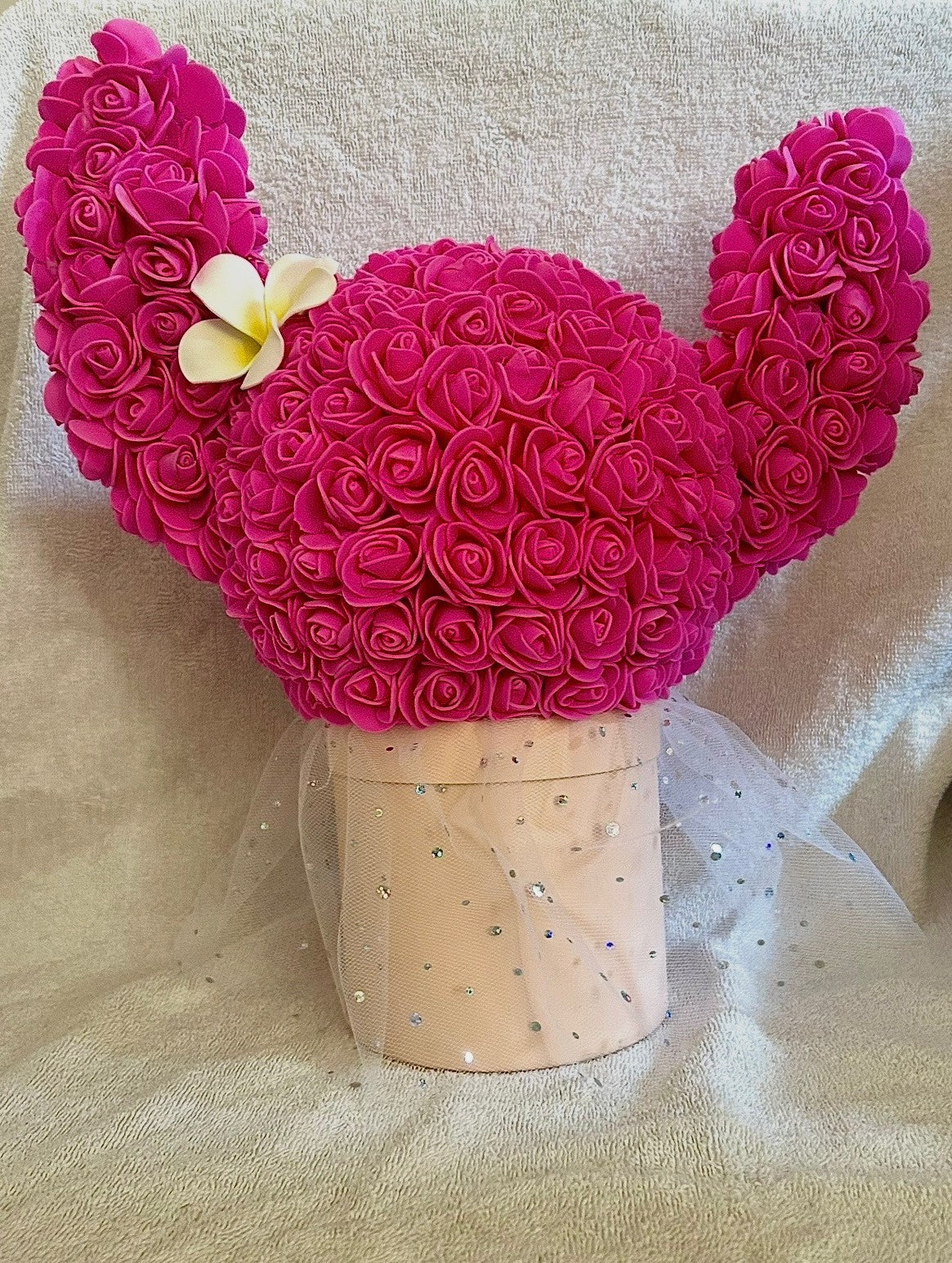 Boîte à Secret ornée d'une tête en fleur