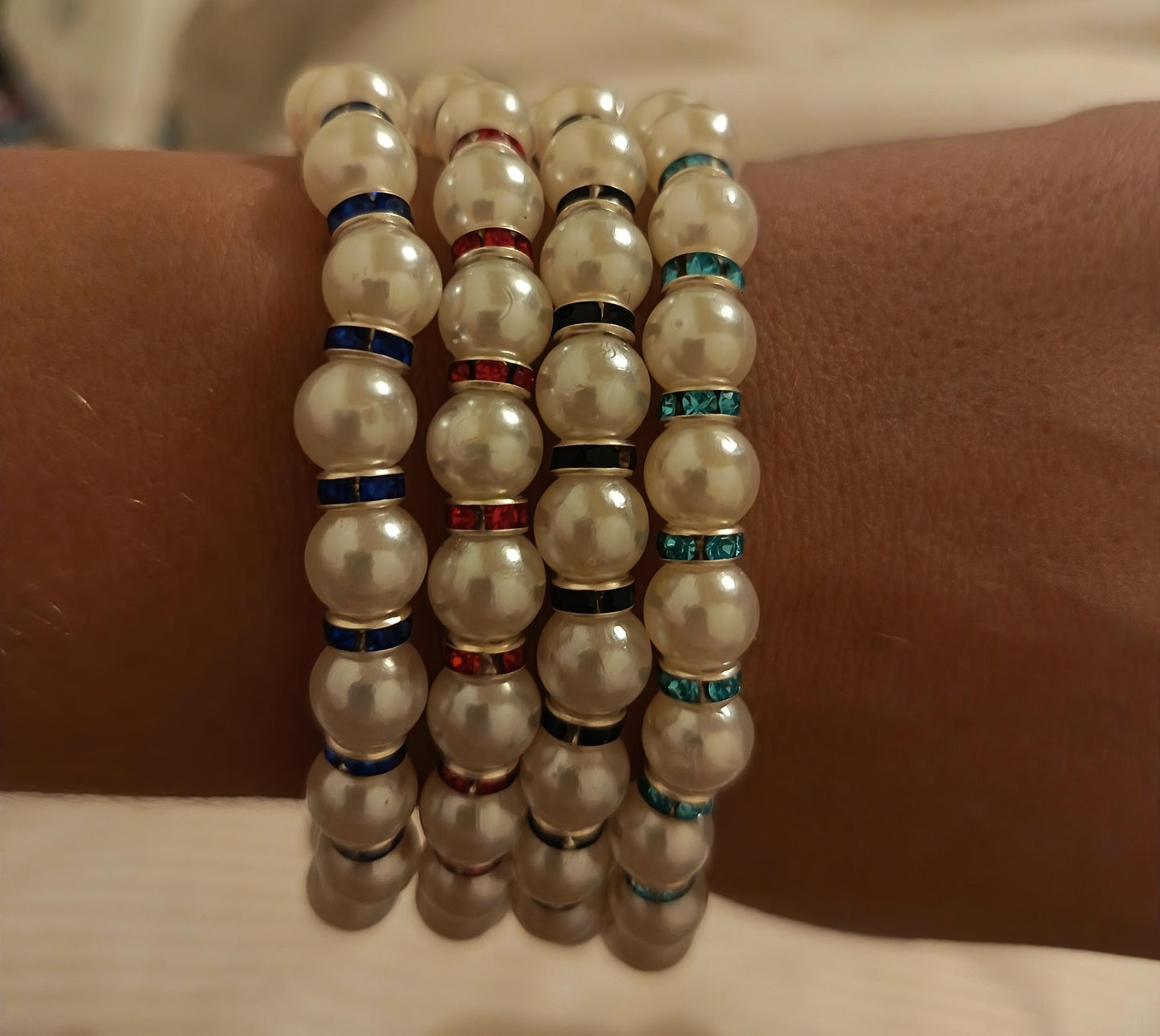 Bracelet de perle blanche